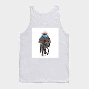 Bernie Sanders Mitten at the Inauguration - Hand Drawn Tank Top